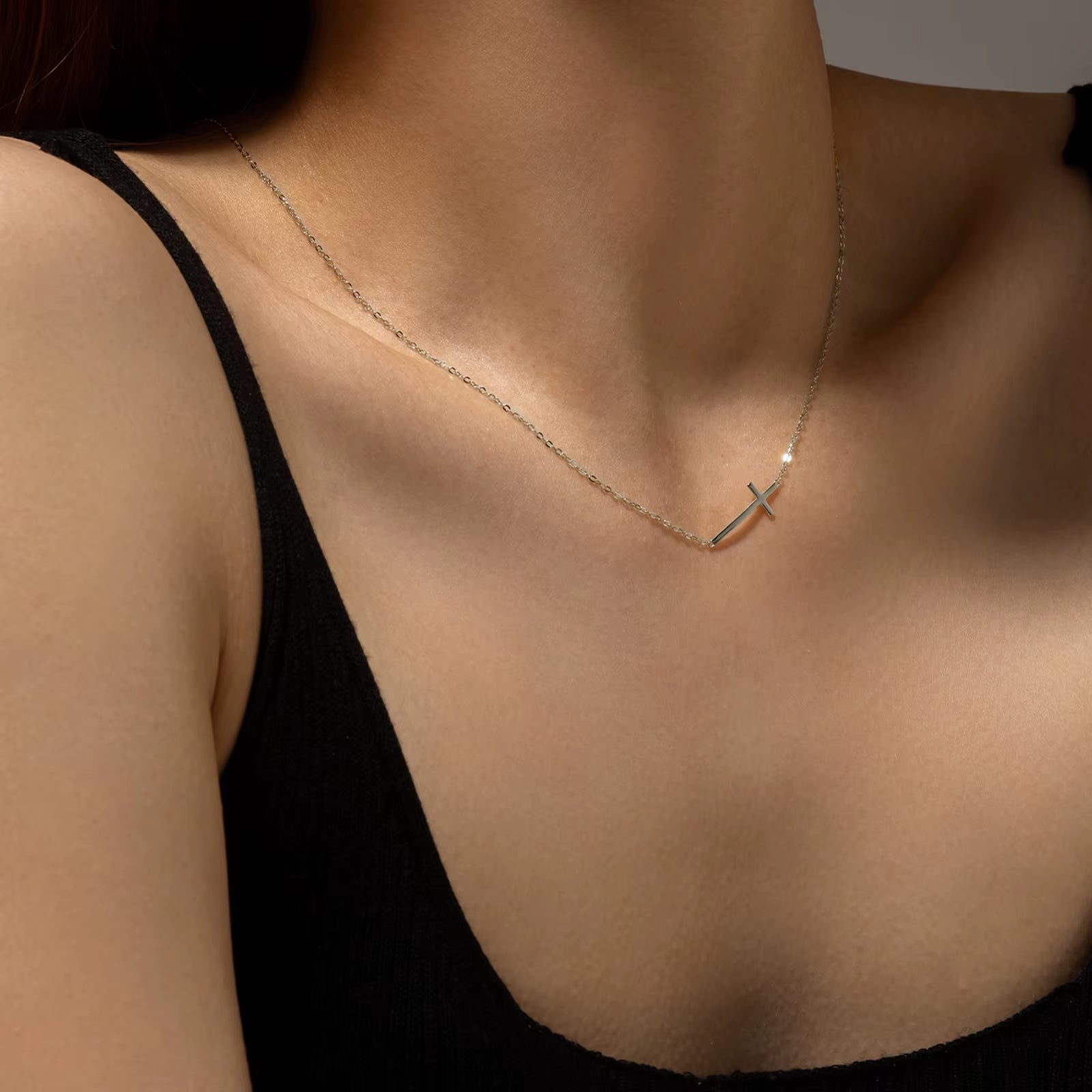 Puregrace™ 925 Sterling Silver Cross Necklace – Timeless Elegance, Redefined