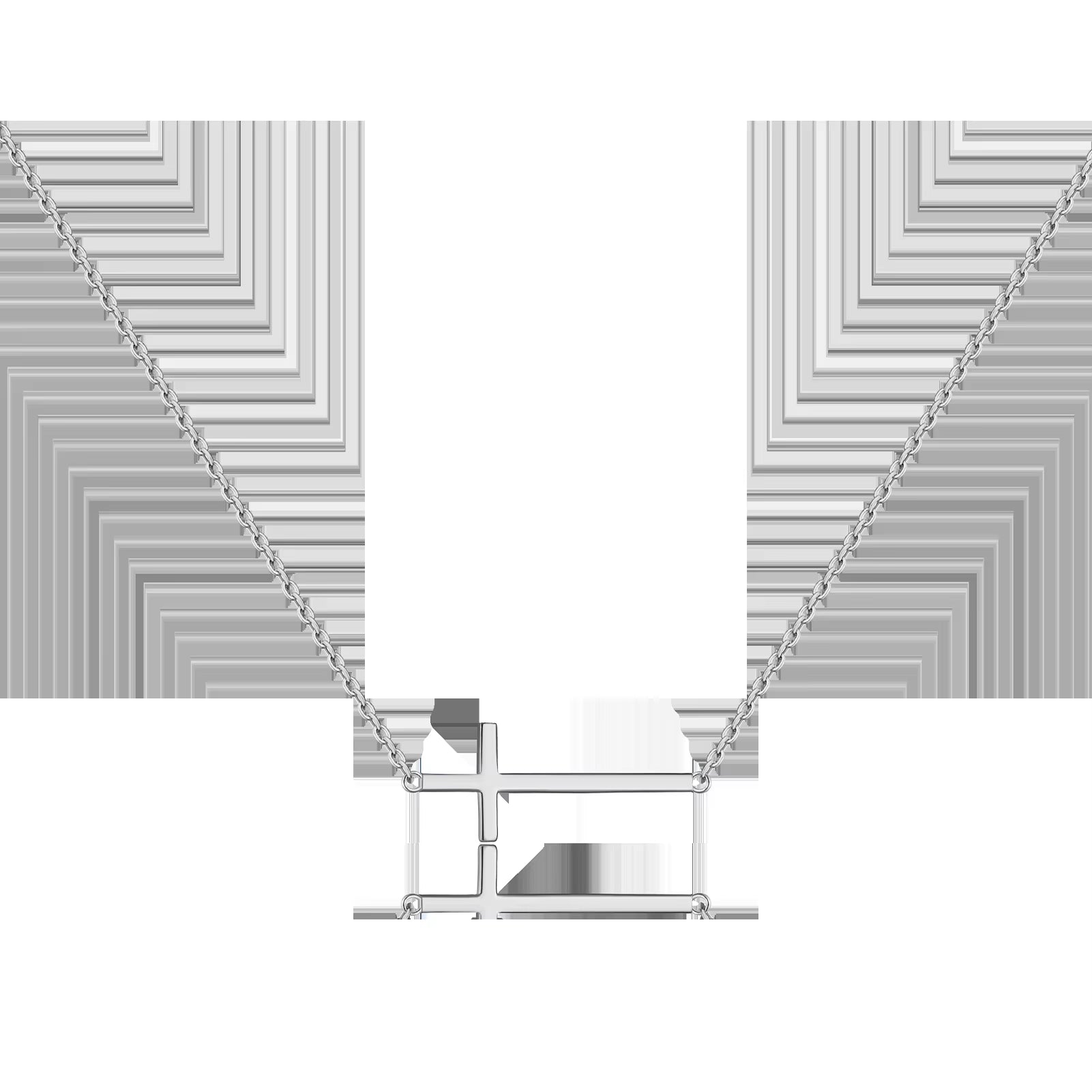 Puregrace™ 925 Sterling Silver Cross Necklace – Timeless Elegance, Redefined