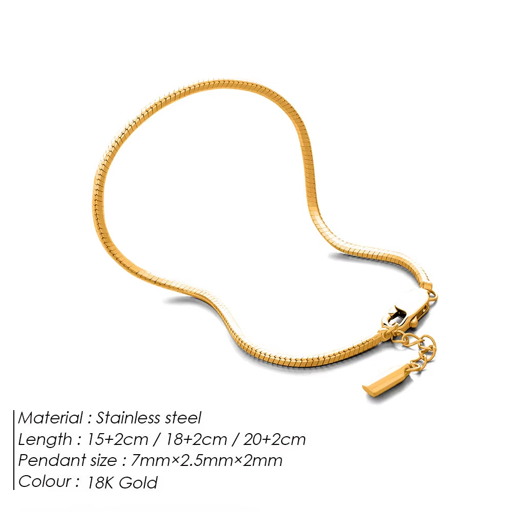 Emanco™ Gold Snake Chain Bracelet – Bold Simplicity for the Modern Man
