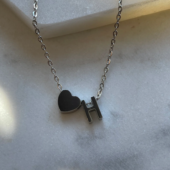 Fashion Tiny Heart Dainty Initial Necklace