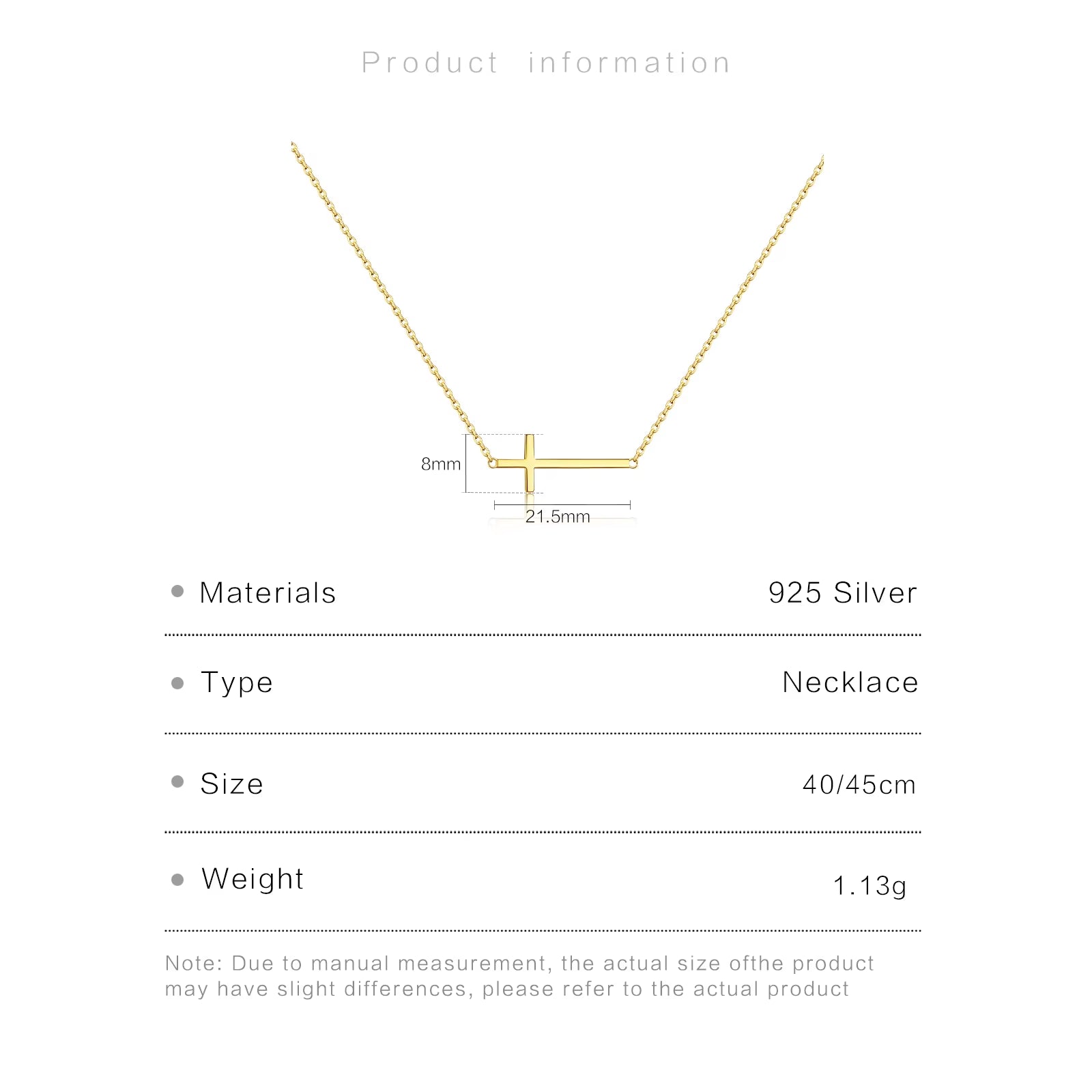 Puregrace™ 925 Sterling Silver Cross Necklace – Timeless Elegance, Redefined